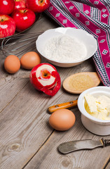 Ingredients for apple pie