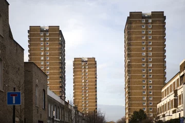 Inner city council homes, London England © elenarostunova