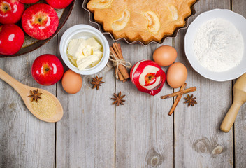 Ingredients for apple pie