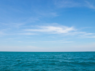 Fototapeta na wymiar Tropical blue sky and sea