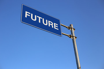 Fototapeta premium Future Road Sign