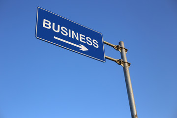 Business Road Sign