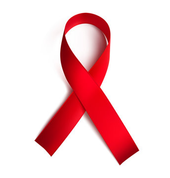 AIDS ribbon on white background. vector illustration