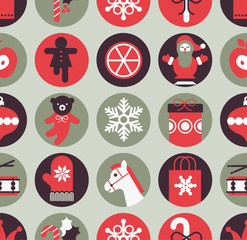 Seamless background with Christmas gifts