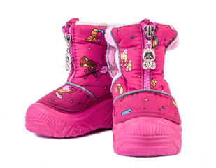 Pink baby boots