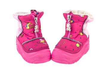 Pink baby boots