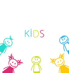 Hand-drawn Cute Funny Kids