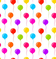 Seamless Texture Multicolored Balloons for Party