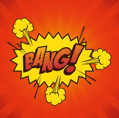 Pop art comic bubbles design