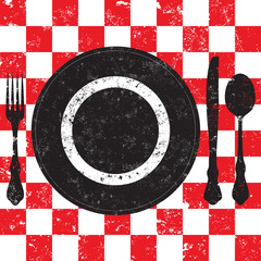 Picnic place setting