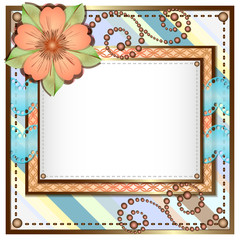 Card in scrapbooking style for greetings with different holidays