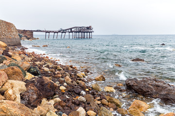 old pier into disuse