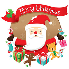 Christmas Circle Banner And Decoration, Merry Christmas, Xmas, Happy New Year, Objects, Animals, Festive, Celebrations