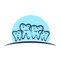 Family Dental Care Logo Illustration