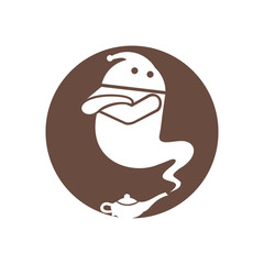 Simple Cool Genie Character from Magic Lamp