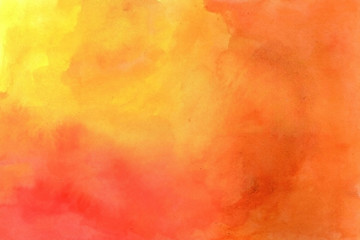 Yellow-red grunge in watercolor.