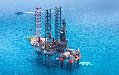 Offshore oil rig drilling gas exploration