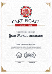 Vector certificate template.
