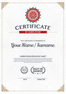 Vector certificate template.