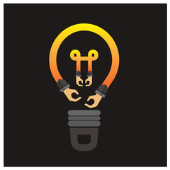 vector Bulb Ideas arm and hand brightness successful creative on