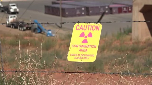 Moab Utah UMTRA warning sign contamination radiation uranium site 4K