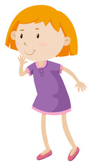 Little girl with happy face
