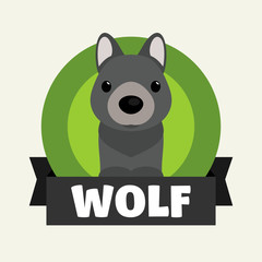 Little Wolf. Vector illustrations