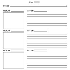 Template for the script storyboard
