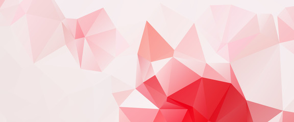 White Red Triangular Abstract background