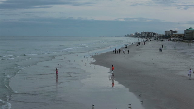 Daytona Beach sand and surf tourism HD 1995