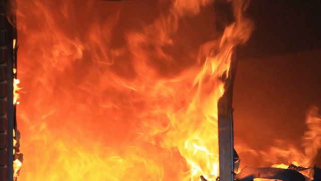 House fire flames intense slow P HD 7906