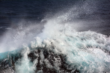 sea wave during storm in atlantic ocean - 93965301