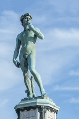 The statue of David by Michelangelo in Florence, Italy 
