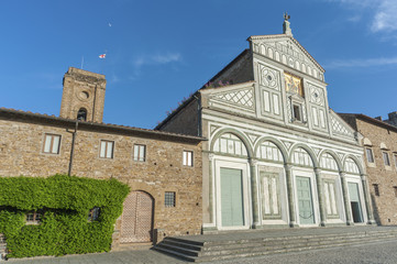 Fototapeta na wymiar Church San Miniato al Monte in Florence, Tuscany, Italy. 