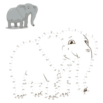 Connect the dots to draw animal educational game 