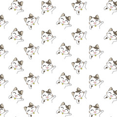 Cute Cartoon Cats Pattern.