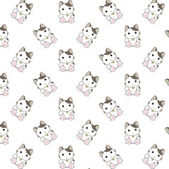 Cute Cartoon Cats Pattern.