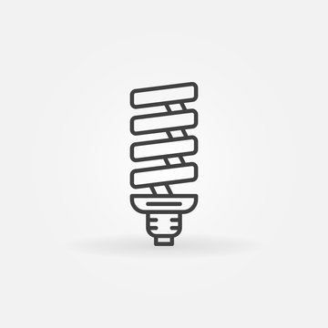 CFL bulb linear icon