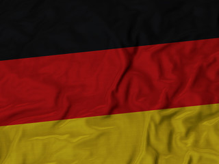 Closeup of ruffled Germany flag