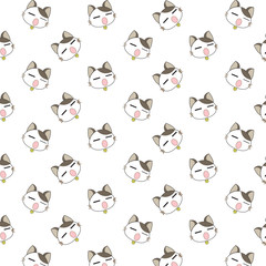 Cute Cartoon Cats Pattern.