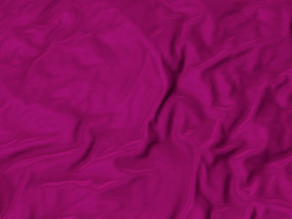 Ruffled Fabric of Magenta Color Waving in the wind