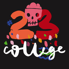 Modern design for printing on T-shirt. Vector. Hand lettering. 