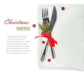 the concept of the Christmas menu
