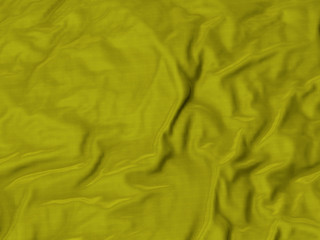 Ruffled Fabric of Yellow Color Waving in the wind