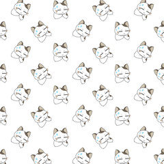 Cute Cartoon Cats Pattern.