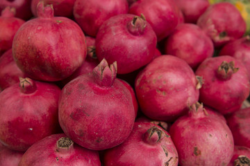 Fresh pomegranate in market