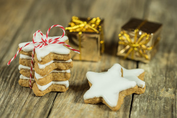 Weihnachtskarte Weihnachtsmotiv Plätzchen Geschenke
