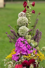 Obraz premium handmade beautiful bouquets from flowers and herbs