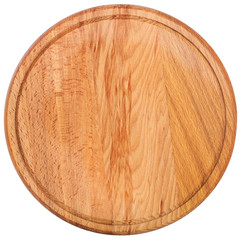 Round cutting board. Top view