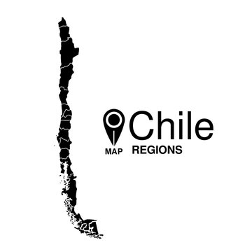 Regions map of Chile